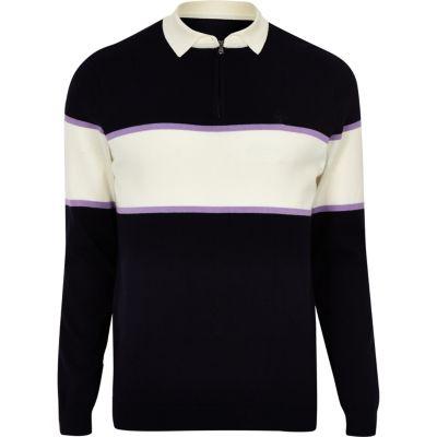 River Island Mens Tape Slim Fit Polo Shirt
