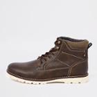 River Island Mens Faux Leather Lace-up Boots
