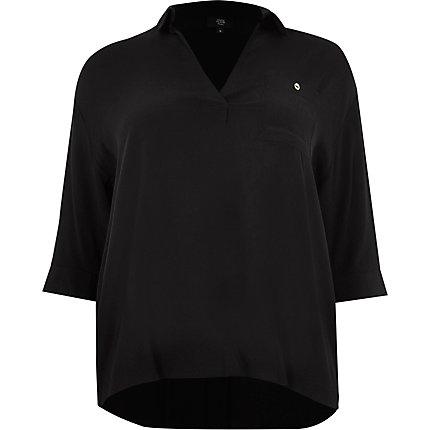 River Island Womens Plus Button Front Bar Back Blouse