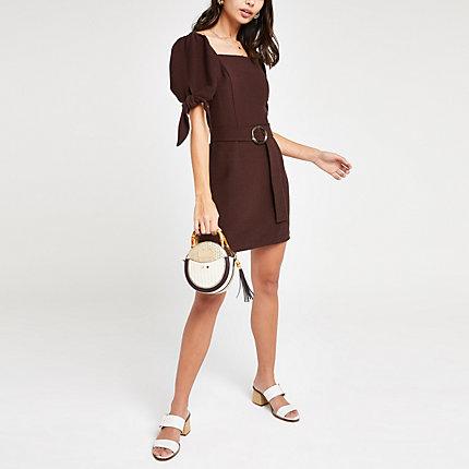 River Island Womens Belted Mini Dress