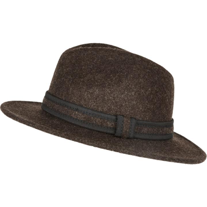 River Island Mensdark Wool Fedora Hat