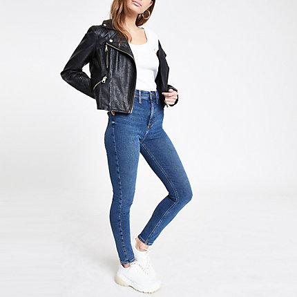 River Island Womens Petite Kaia High Waist Jeggings