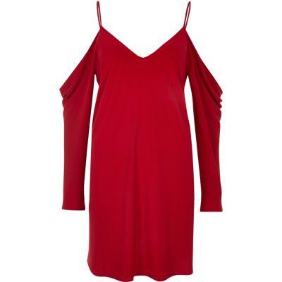 River Island Womens Cold Shoulder Jersey Dress