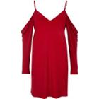 River Island Womens Cold Shoulder Jersey Dress
