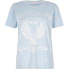 River Island Womens 'metal Flame' Band Print T-shirt