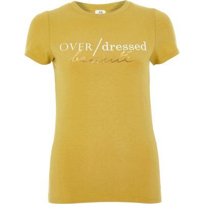 River Island Womens 'over Dressed' Print Fitted T-shirt