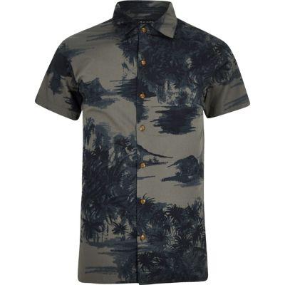 River Island Mens Jack And Jones Hawaii Print Shirt