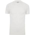 River Island Mens White Rib Short Sleeve Muscle Polo Shirt