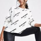 River Island Womens White 'rue Saint Dominique' Print Sweatshirt