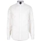 River Island Mens White Design Forum Smart Sporty Shirt