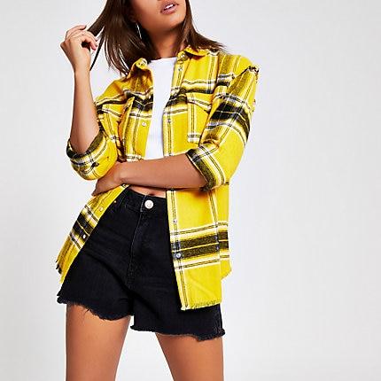 River Island Womens Long Sleeve Check Shirt
