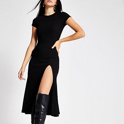 River Island Womens A Line Short Sleeve Midi Dress