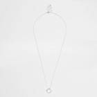 River Island Womens Silver Tone Diamante Pave Ring Necklace