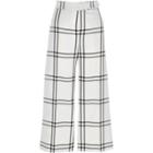 River Island Womens White And Window Check Belted Culottes