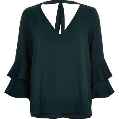 River Island Womens Trumpet Sleeve Top