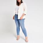 River Island Womens Plus Rolled Hem Sleeve Blazer