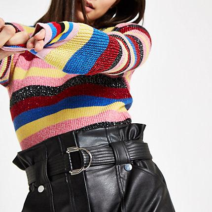 River Island Womens Rainbow Stripe Knit Jumper