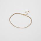 River Island Womens Gold Tone Cup Chain Anklet