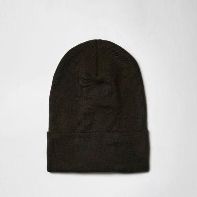 River Island Mensgreen Fine Knit Slouchy Beanie