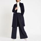 River Island Womens Double-breasted Longline Coat
