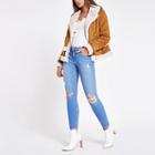River Island Womens Bright Amelie Ripped Skinny Jeans