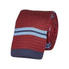 River Island Mensred Stripe Knitted Tie