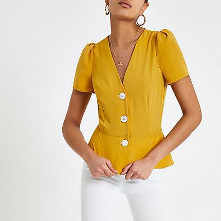 River Island Womens Button Front Tea Top