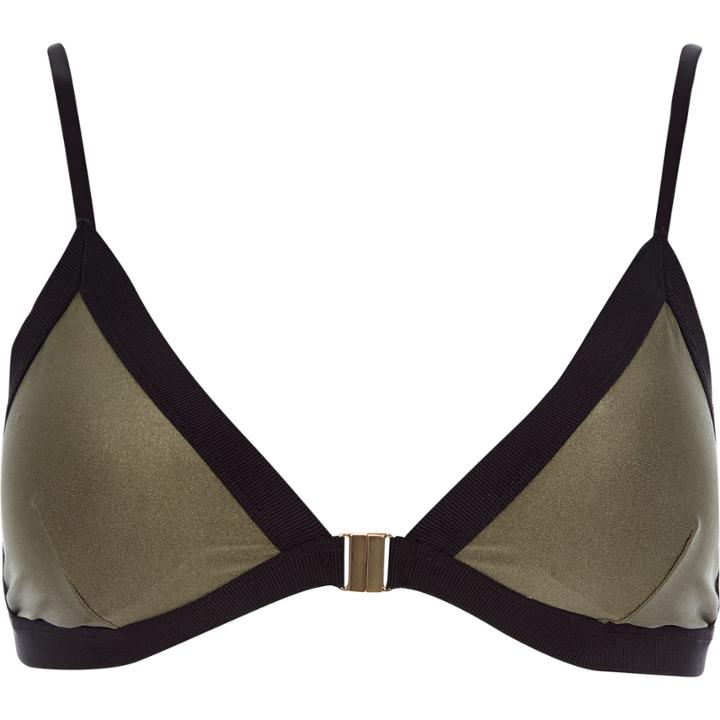 River Island Womens Triangle Clip Front Bikini Top