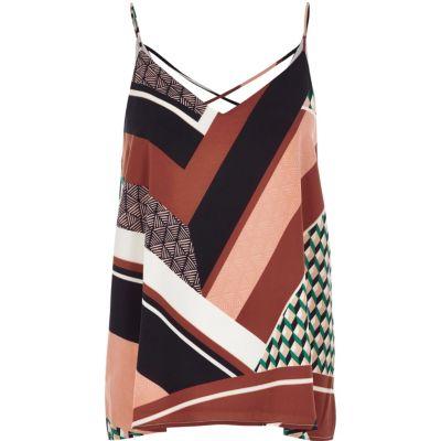 River Island Womens Print Strappy Cami Top