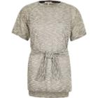River Island Womens Neppy Belted Tunic Top