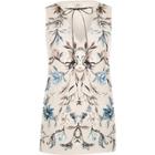 River Island Womens Floral Print Tie Neck Tank Top