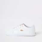 River Island Womens Lacoste White Lerond Low-top Leather Trainers