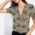 River Island Womens Floral Short Sleeve Pocket Shirt