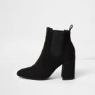 River Island Womens Pointed Toe Block Heel Chelsea Boots