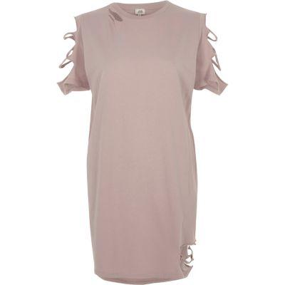 River Island Womens Slashed Oversized T-shirt