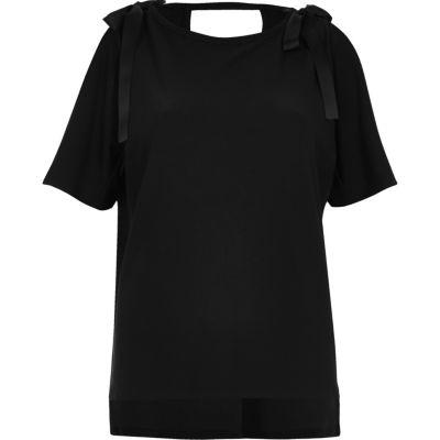 River Island Womens Tied Cold Shoulder Top