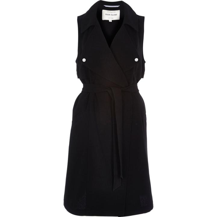 River Island Womens Crepe Sleeveless Trench Jacket
