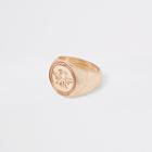 River Island Mens Gold Tone Marble Wasp Ring