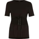 River Island Womens Corset Front Fitted T-shirt