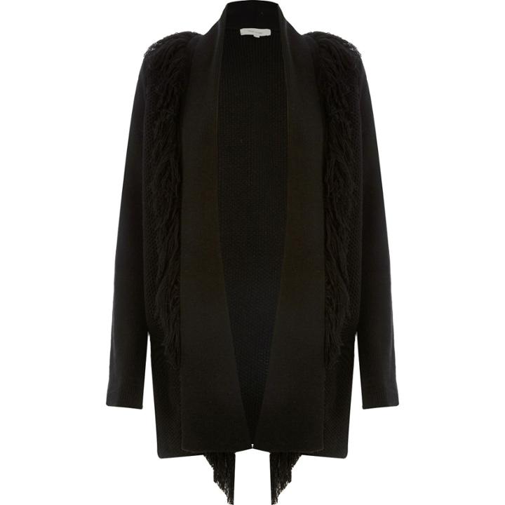River Island Womens Fringed Knitted Cardigan