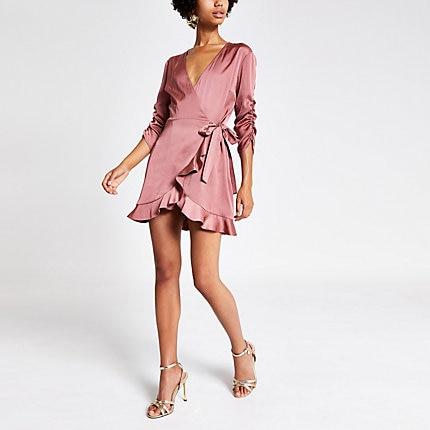 River Island Womens Wrap Front Playsuit