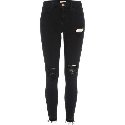 River Island Womens Molly Ripped Super Skinny Jeans