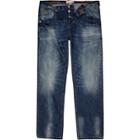 River Island Mensblue Mid Wash Denim Dean Straight Jeans