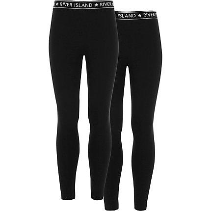 River Island Girls Ri Waistband Leggings Pack