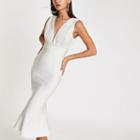 River Island Womens Forever Unique White Bodycon Midi Dress