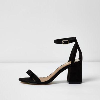 River Island Womens Bow Front Block Heel Sandals