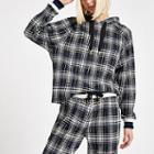 River Island Womens Check Print Hoodie Outfit
