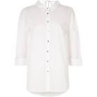 River Island Womens White Cut Out Back Oversized Shirt