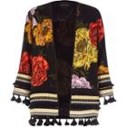 River Island Womens Floral Print Tassel Trim Kimono
