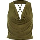 River Island Womens Cowl Neck Strappy Crop Top
